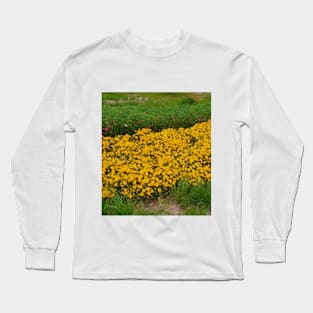 yellow green flowers Long Sleeve T-Shirt